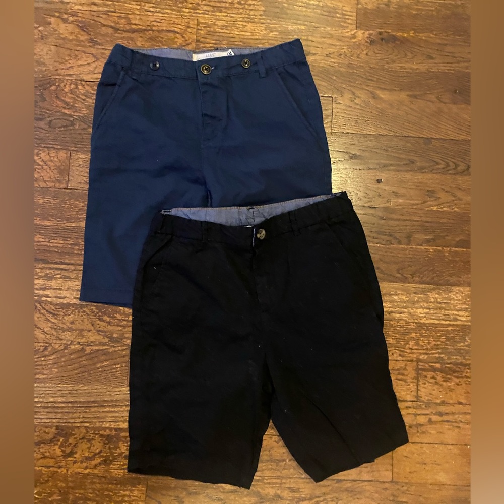 H&M Boys Dress Shorts 2Pairs- 1Nvy, 1Blk Both Size 8/9